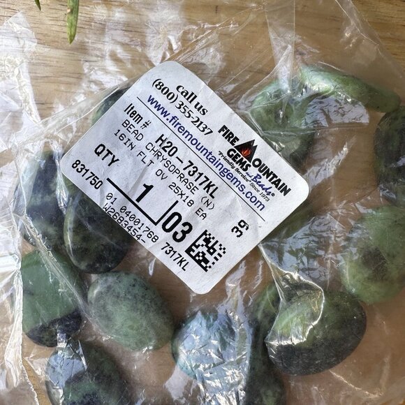 3 Bags Polished Chrysoprase Lodolite Flourite Gemstone Loose Beads Lapidary Art - Picture 2 of 10